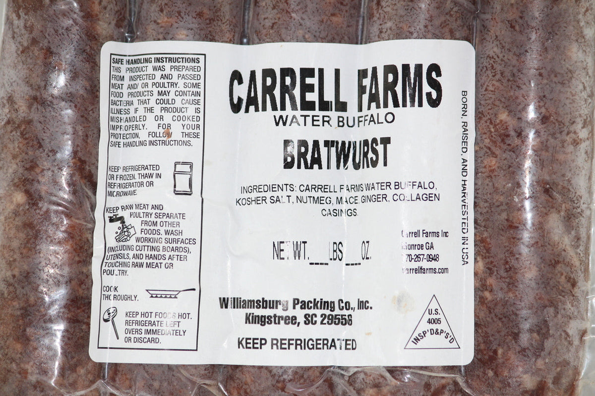 Buffalo Sausage- Bratwurst