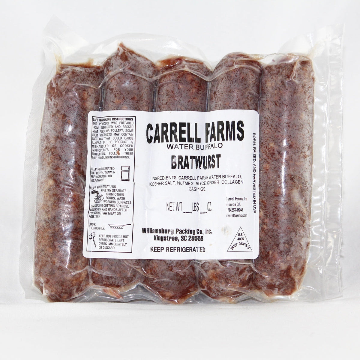 Buffalo Sausage- Bratwurst